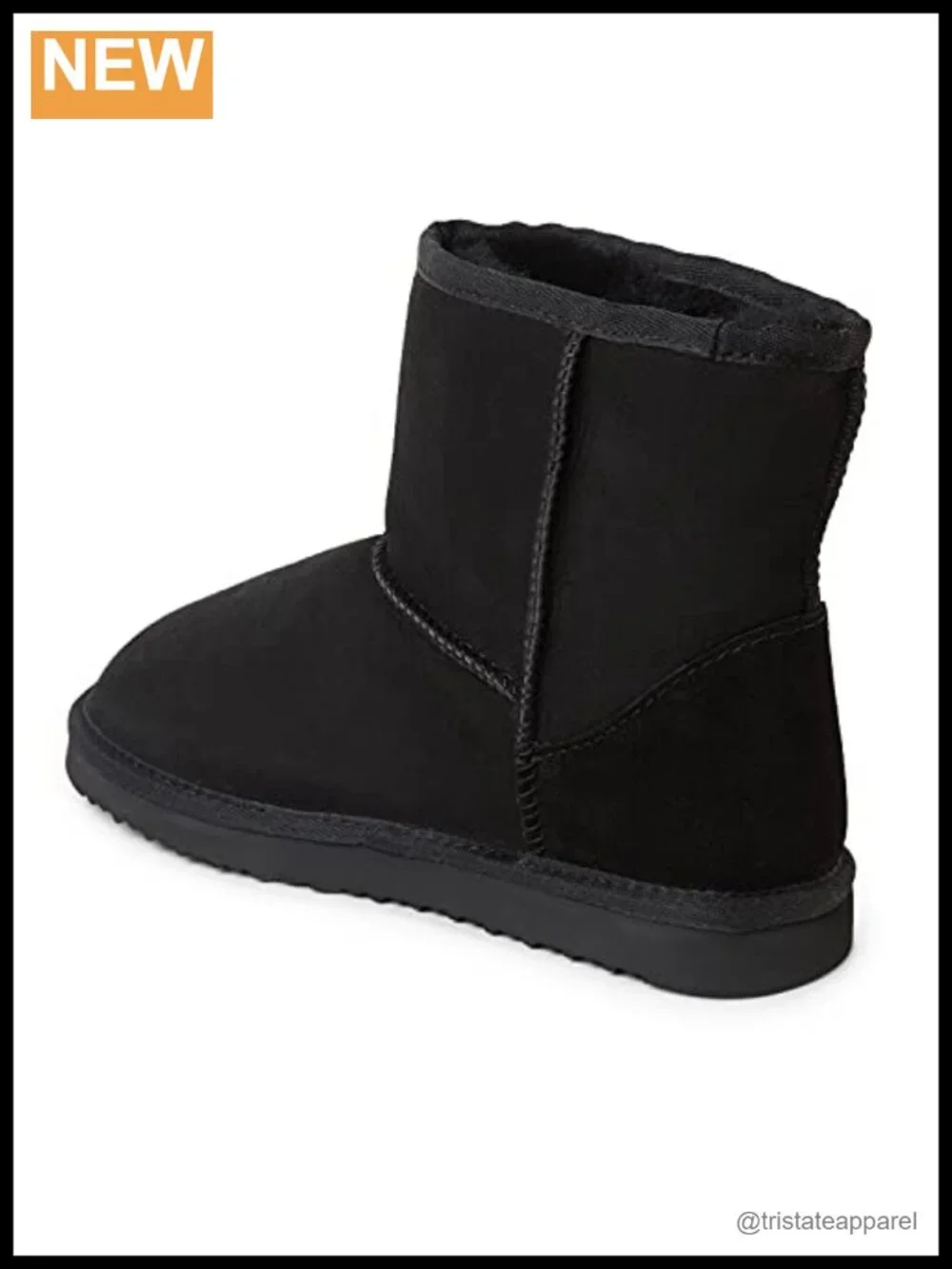 Women's Mid Calf Shearling Boots Indoor/Outdoor Slip On Suede Faux Fur